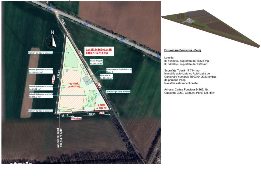 Balteni-Scrovistea, teren intravilan 17.714 mp, lângă pădure
