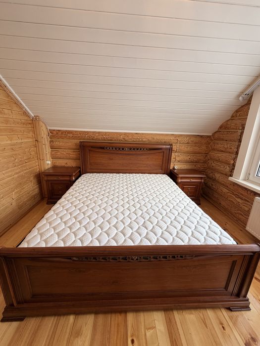 Мебель, Спальня комплект | Кровать, шкаф, 2 тумбы, трюмо и пуфик