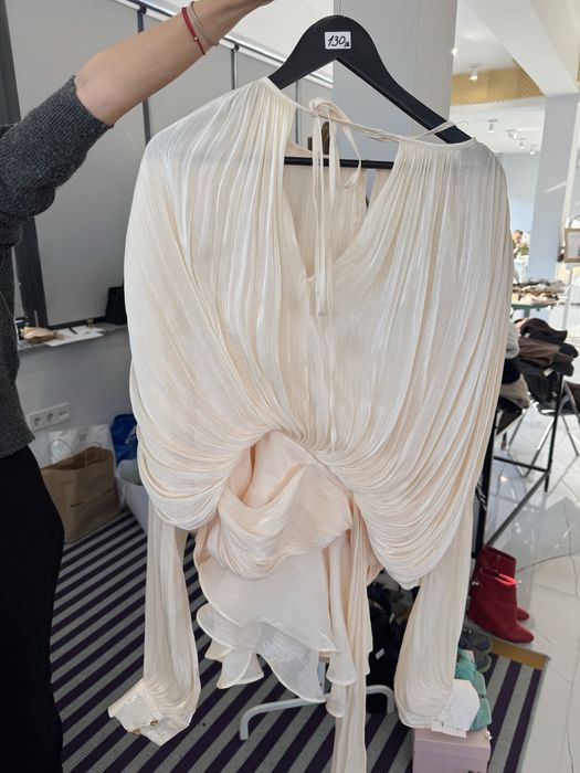 Елегантна рокля цвят перла