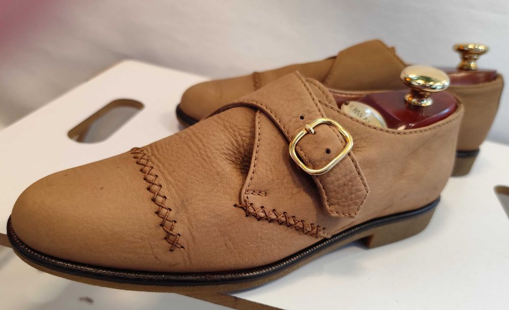 Pantofi single monk 39 premium Yearling piele naturala moale nappa