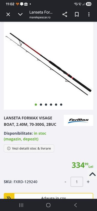 Vând lansete Formax Visage Boat 2,40