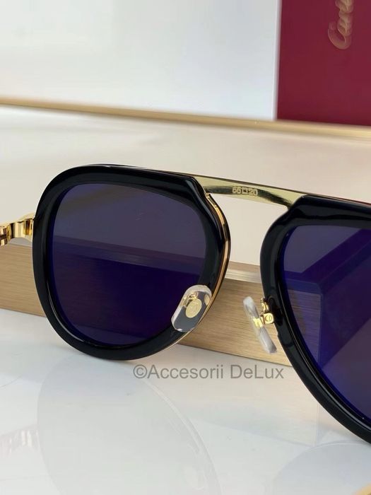 Ochelari de Soare Cartier CT0879S Noi Full Box Santos De Cartier  Gold