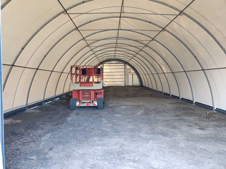Полукръгла индустриална палатка 9,15 x 16 x 4,5 за селско стопанство, съхранение на бали