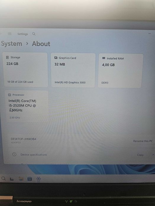 Lenovo  ThinkPad T520 15.6", 240Gb SSD, Windows 11