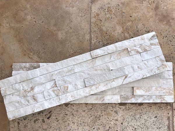 Piatra naturala/ardezie/Panel Silver Snow 15x60 cm