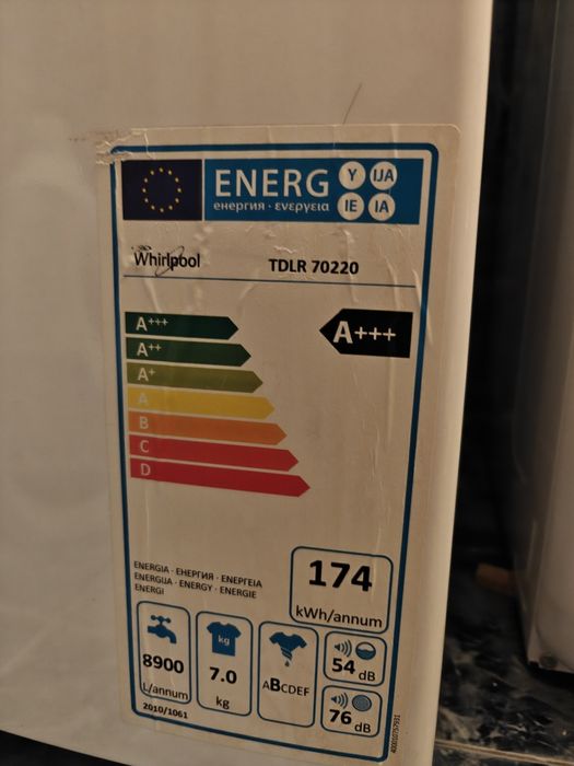 Работеща пералня Whirlpool TDLR 70220