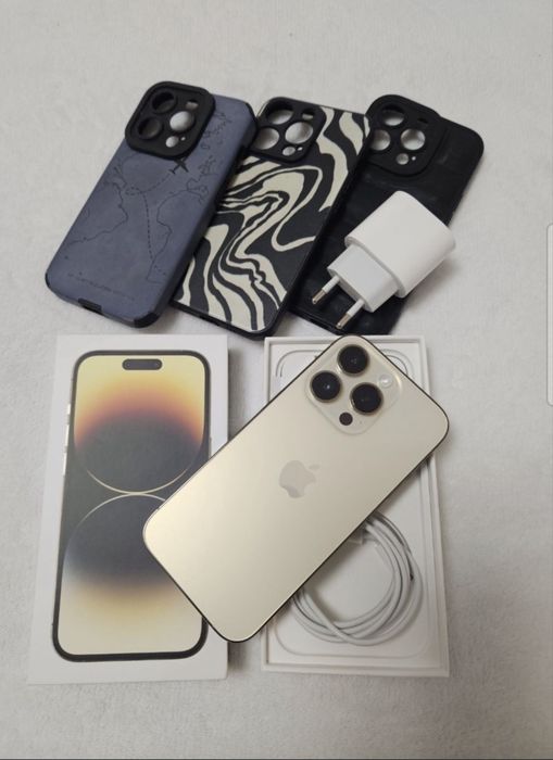 iPhone 14PRO, Gold, 128 GB, CA NOU, Full Box