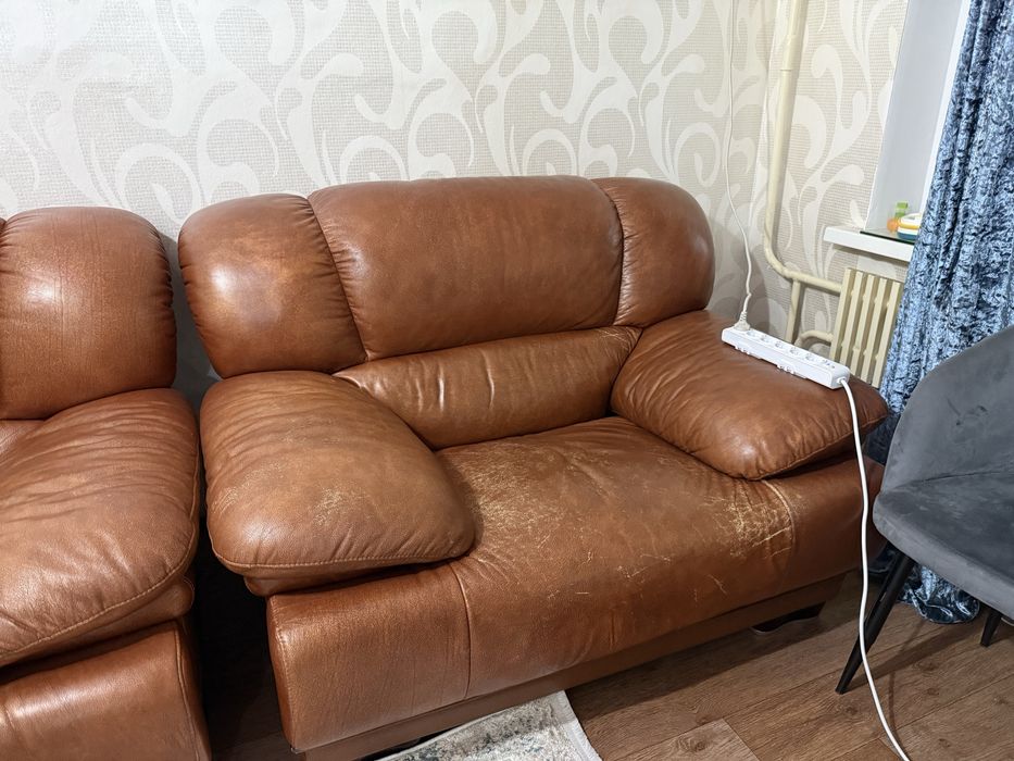 Комплект дивана натуральная кожа