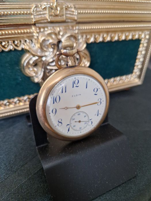 Прекрасен антикварен колекционерски американски джобен часовник ELGIN