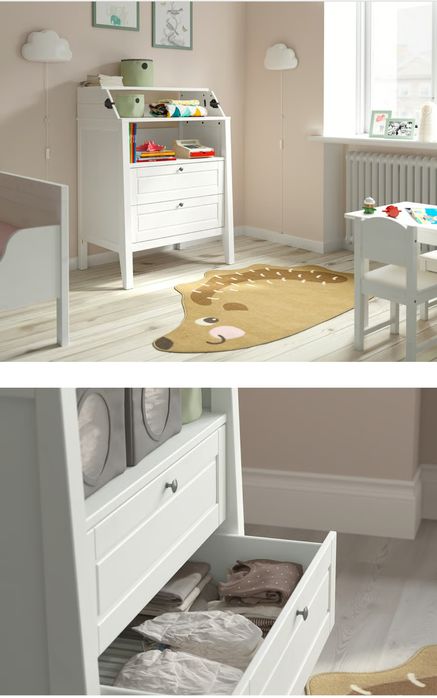 Masă înfăşat/comodă, alb - SUNDVIK, IKEA