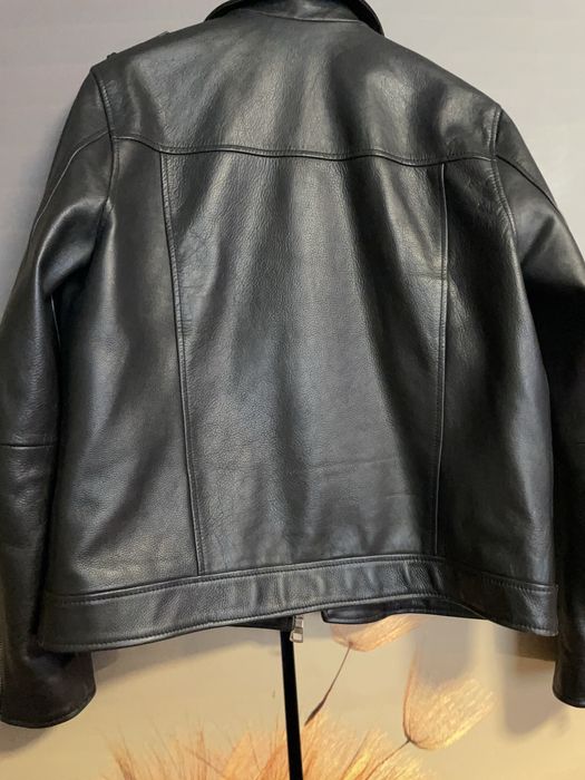 Geaca piele Tommy Hilfiger stil biker, mărimea L
