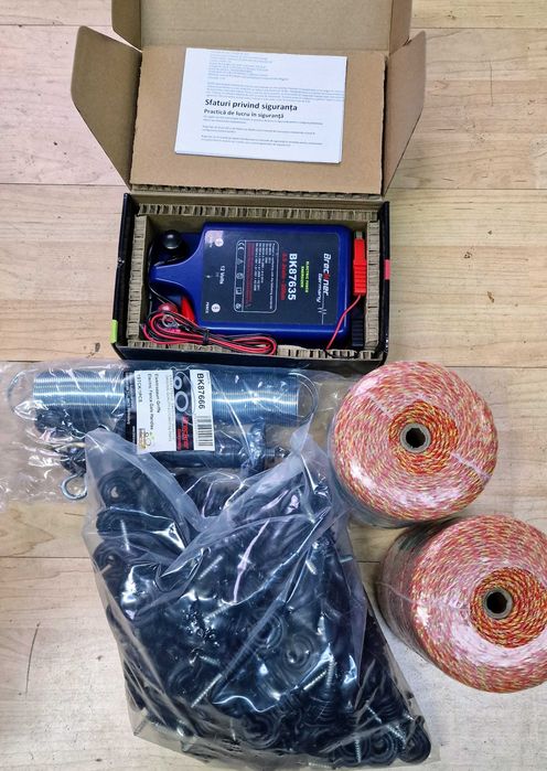 Pachet pentru gard electric 3 jouli Vaci Oi 2Ha 1km TRANSPORT GRATUIT