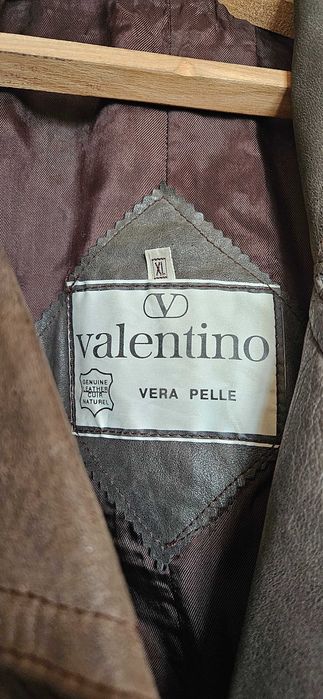 Валентино Valentino дамско ретро кожено яке сако с колан