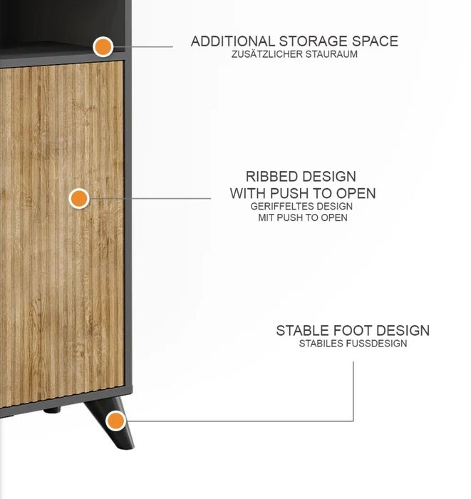 Висока колона/шкаф 180cm Vicco 8515