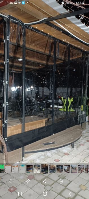 Ветроупорни завеси от  кристал винил