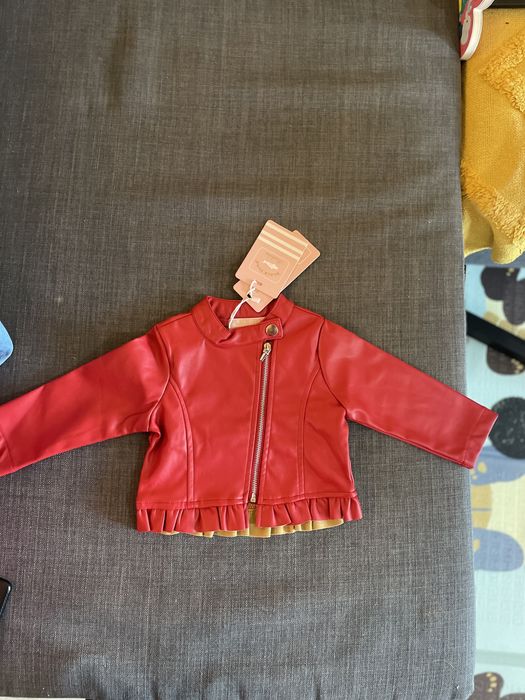 Детско кожено яке 80 см