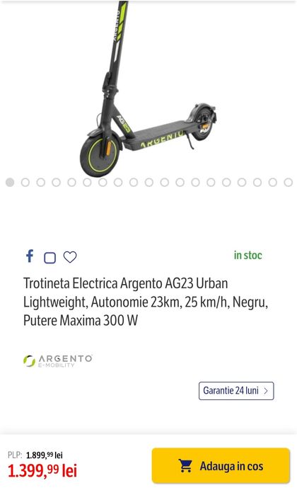 Vind trotinetă de copii limitată la 25 km