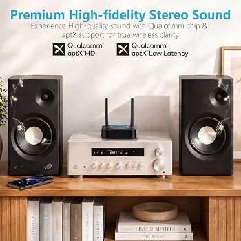 1Mii B06Pro Long Range Bluetooth Receiver, HiFi Wireless Audio Adapter