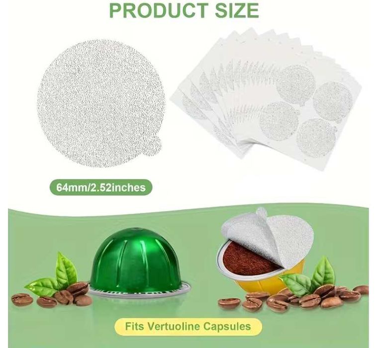 50 броя фолио за капсули Nespresso Vertuoline