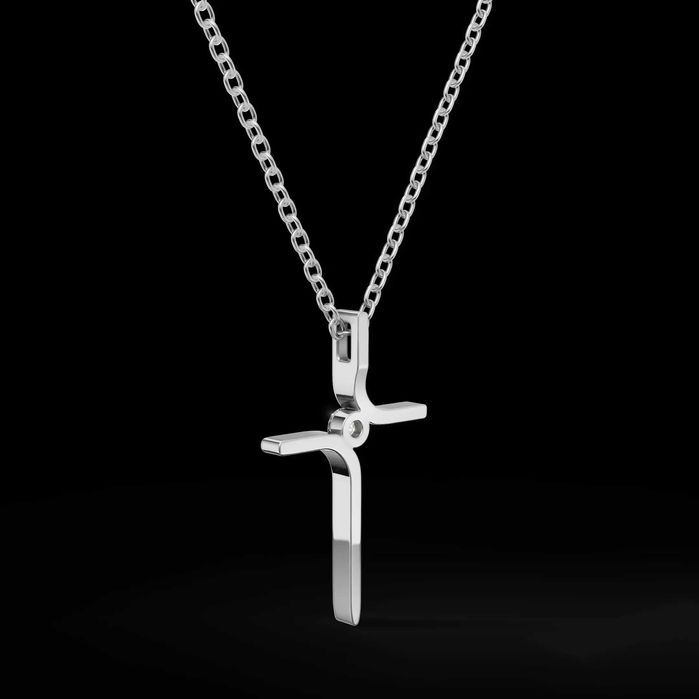 Елегантно златно кръстче с диамант