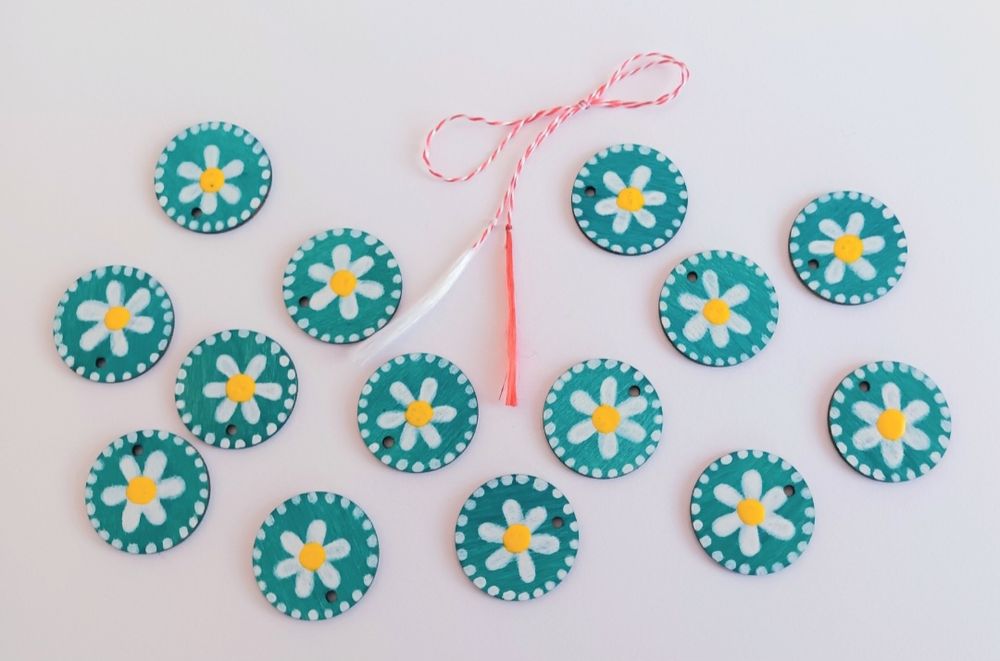 Martisoare lemn, fetru