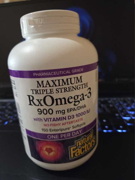 RxOmega-3 900 mg EPA/DHA Natural Factors