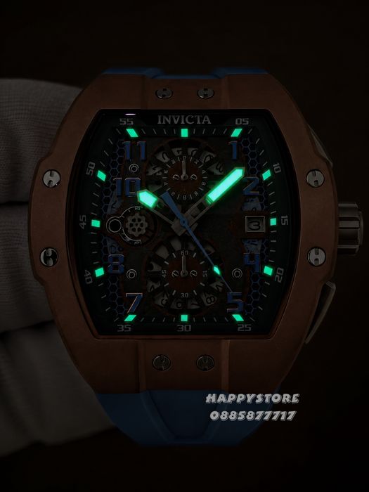 INVICTA Racing Strada Rose Gold Blue 47 mm, Инвикта нов мъжки часовник