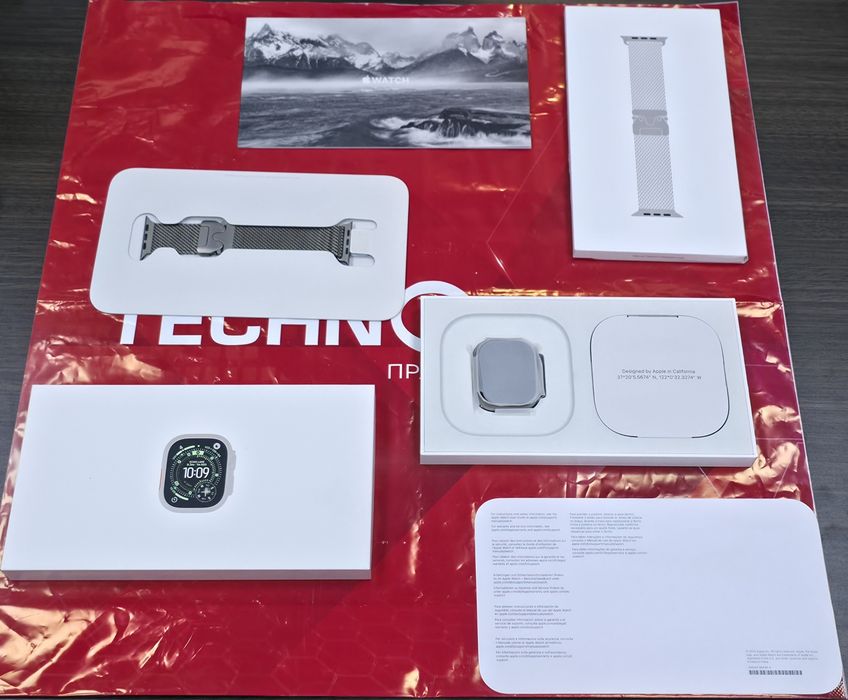 КАТО НОВ 49mm Apple watch Ultra 3 Гаранция Технополис 2028 Natural Titanium Milanese