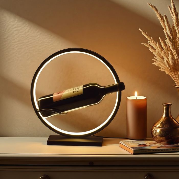 Светеща поставка за бутилка вино