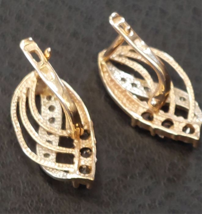 Украински златни обеци "Капчици "