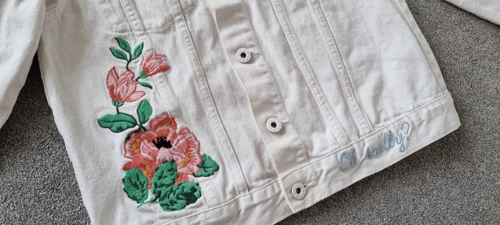 Бяло дънково яке - H&M