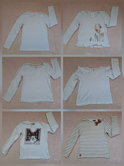 Haine de scoala 128 fetite 7 8 ani camasa alba treing bluza maneca lun