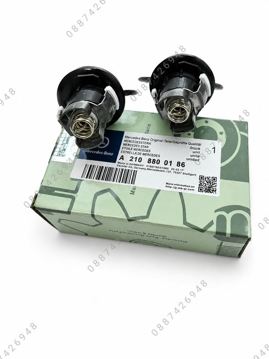 Черна гланц емблема тип мерник Mercedes-Benz premium качество W124 W202 W203 W208 W210 W211 W220