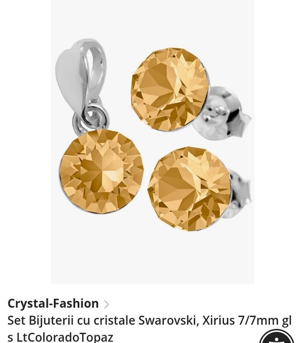 Set argint 925 cu cristale Swarovski