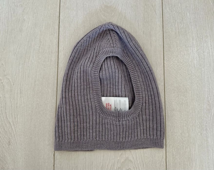 Căciulă / capișon tricotat copii din lână moale, H&M, mov, 62/68, Nou