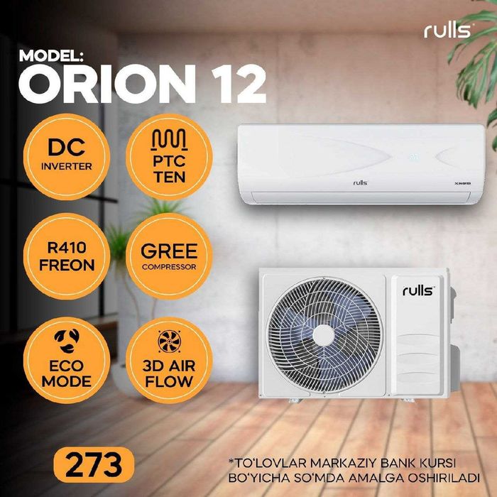 Kondisioner Rulls Orion 12 Etkazib berish hizmati mavjud