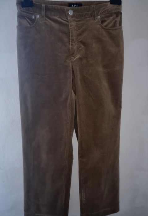 Pantaloni din reiat A.P.C