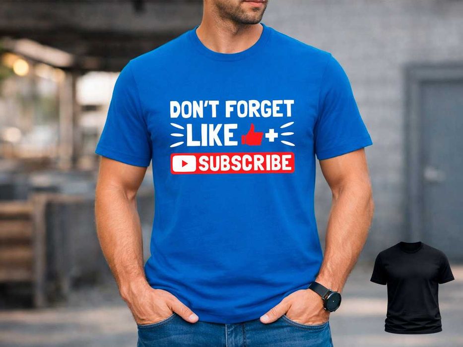 Мъжка тениска „Don’t Forget Like & Subscribe“
