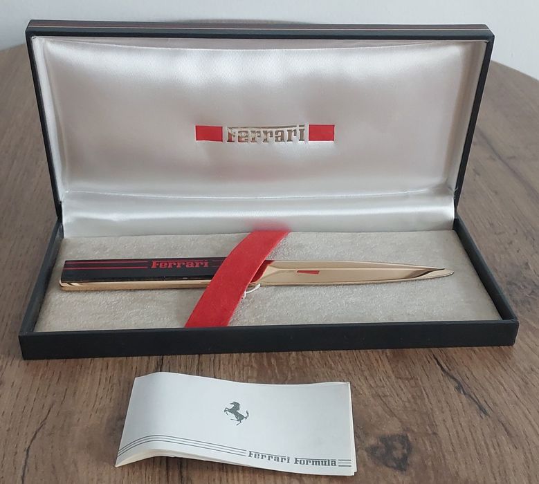 Рядък колекционерски нож за писма Ferrari Formula by Cartier (1980s) – Пълен комплект