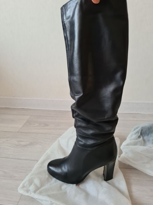 Сапоги демисезонные кожа