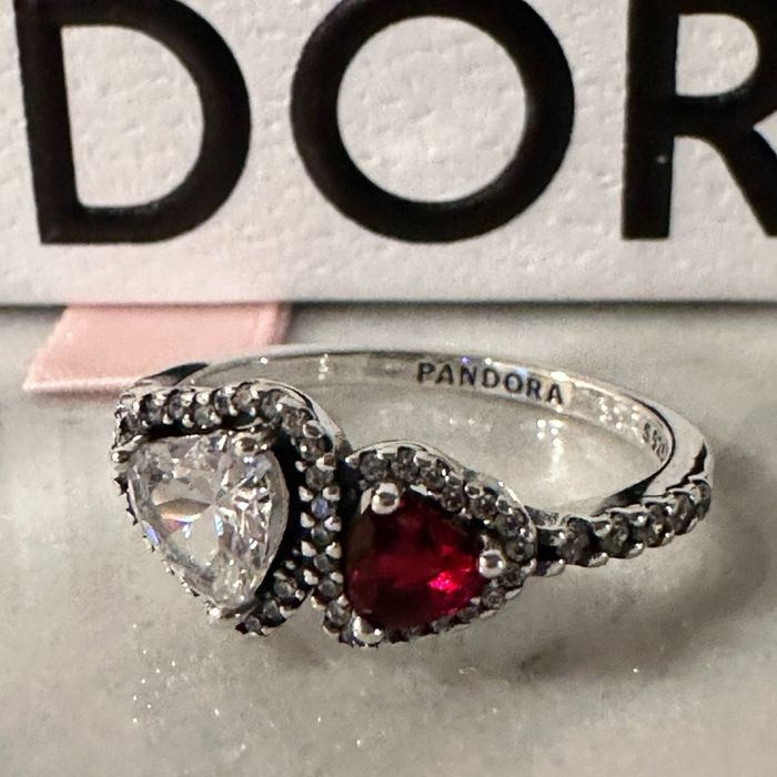 PANDORA Halo Hearts комплект (Кольцо, Цепочка, Серьги)