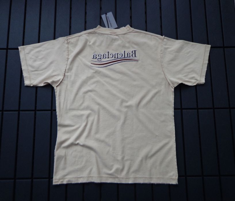 Мъжка тениска Balenciaga T shirt Cream