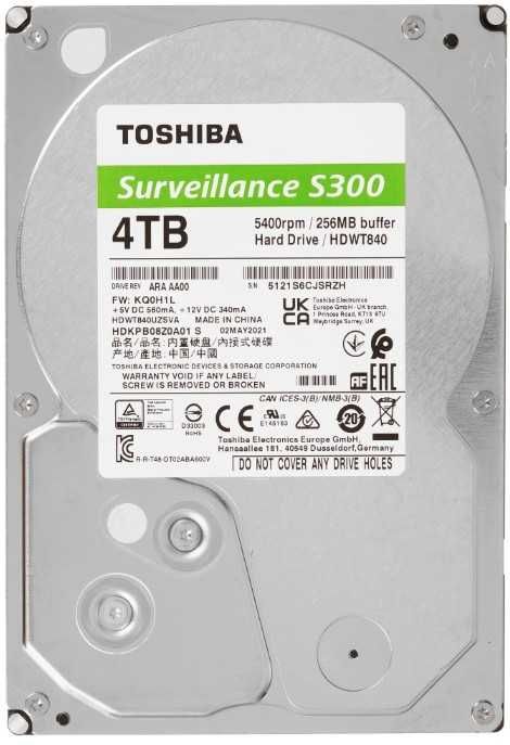 Жесткий диск 4ТБ Toshiba S300 Surveillance Видеонаблюдение/Гарантия