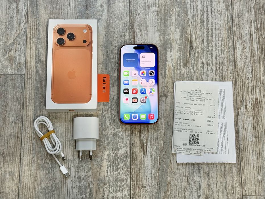 Iphone 17 Pro 256 GB - 100 % Battery Като Нов Гаранционен към Зора