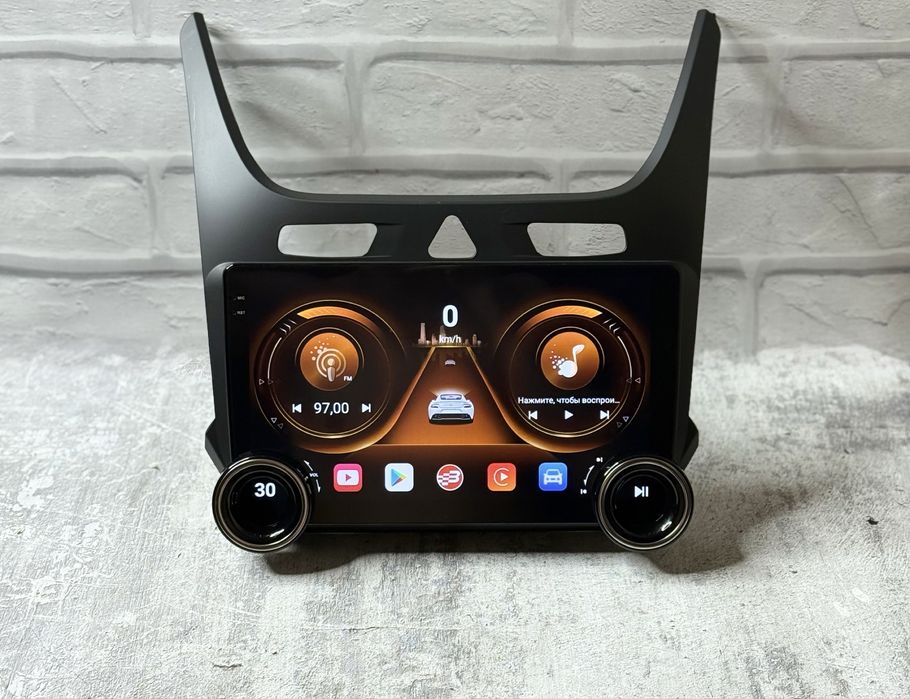 Магнитола для Кобальт андроид с крутилками новая WiFi, CarPlay, камера