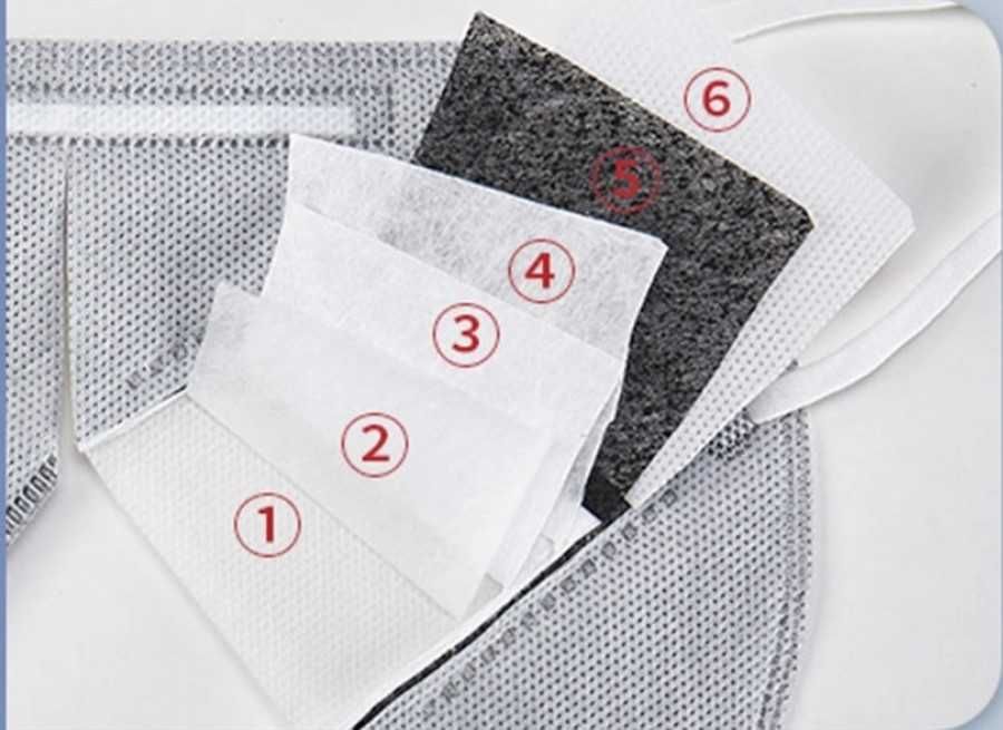 Маски с активен въглен и клапа