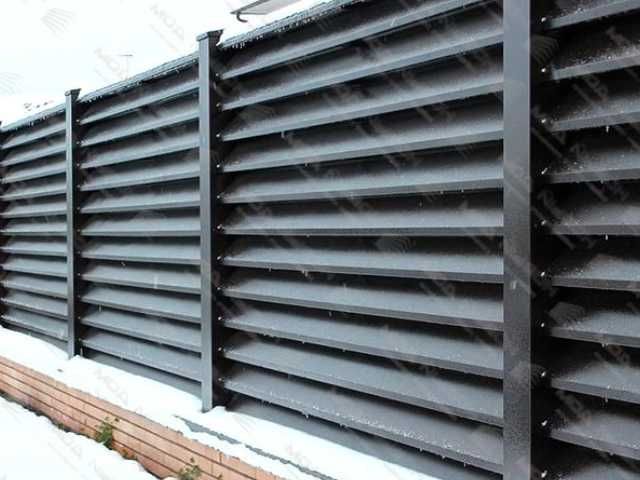 Забор жалюзи горизонтальный