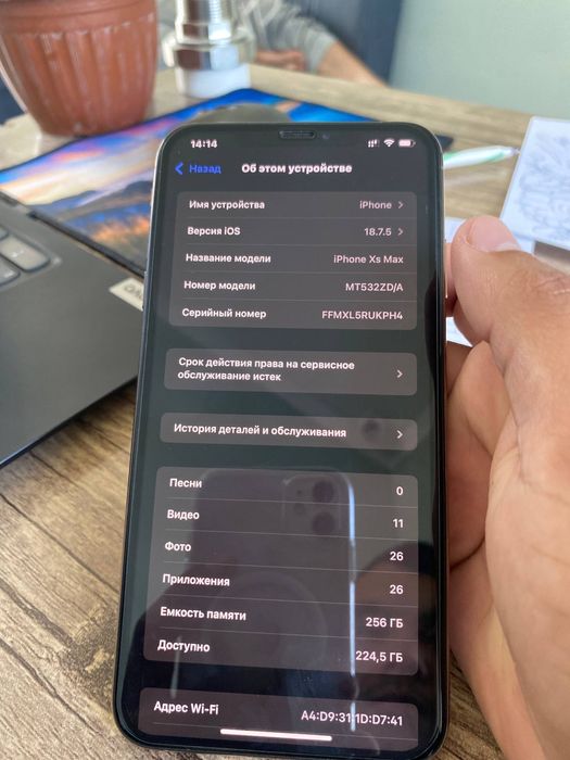 iphone xs max  ideal holatda 256 gb