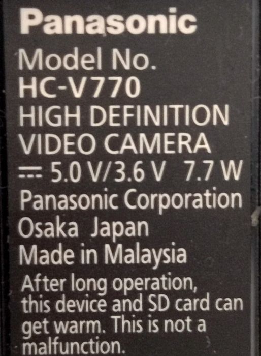 Panasonic HC-V770