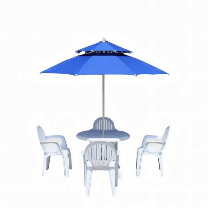 Плажен / градински чадър с двоен таван против вятър